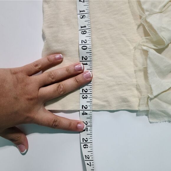J.Crew Women Ivory Ruffle Tank Top Size XS - Picture 9 of 10